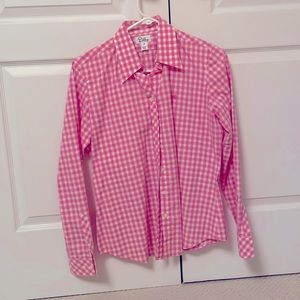 Lily Pulitzer Gingham Check Oxford Blouse